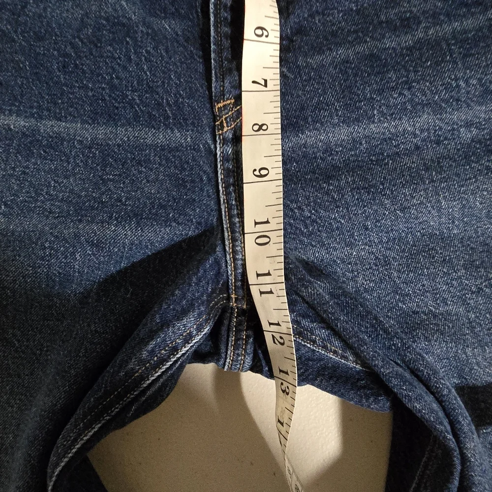 American Eagle Super Hi-Rise Ankle Straight Dark Wash Jeans Size 14 - Picture 11 of 12